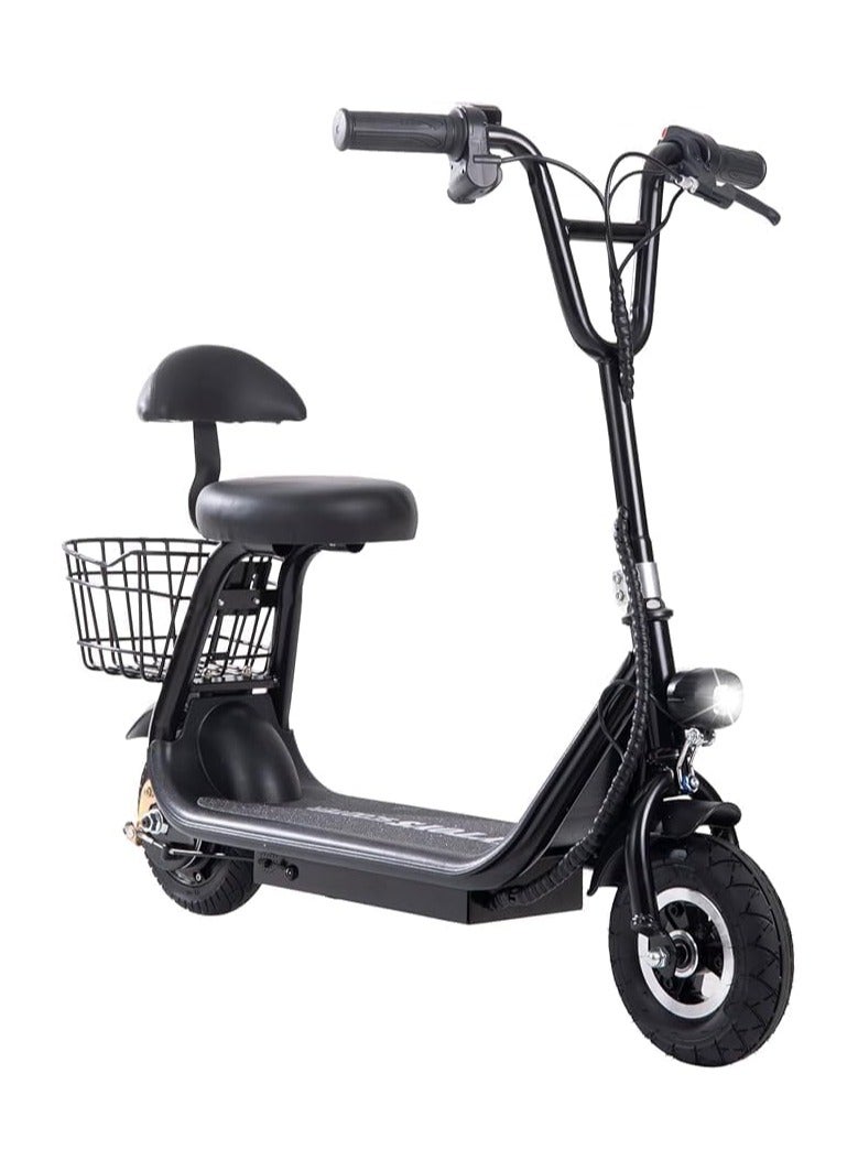 AL BADER Electric Scooter 36V Battery, Scooter for Kids with Rear Basket, Kick scooter with Front LED Light, 3 Speeds Rear Brake, 80KG Load for Boys and Girls Ages 6 to 12 - Image 1
